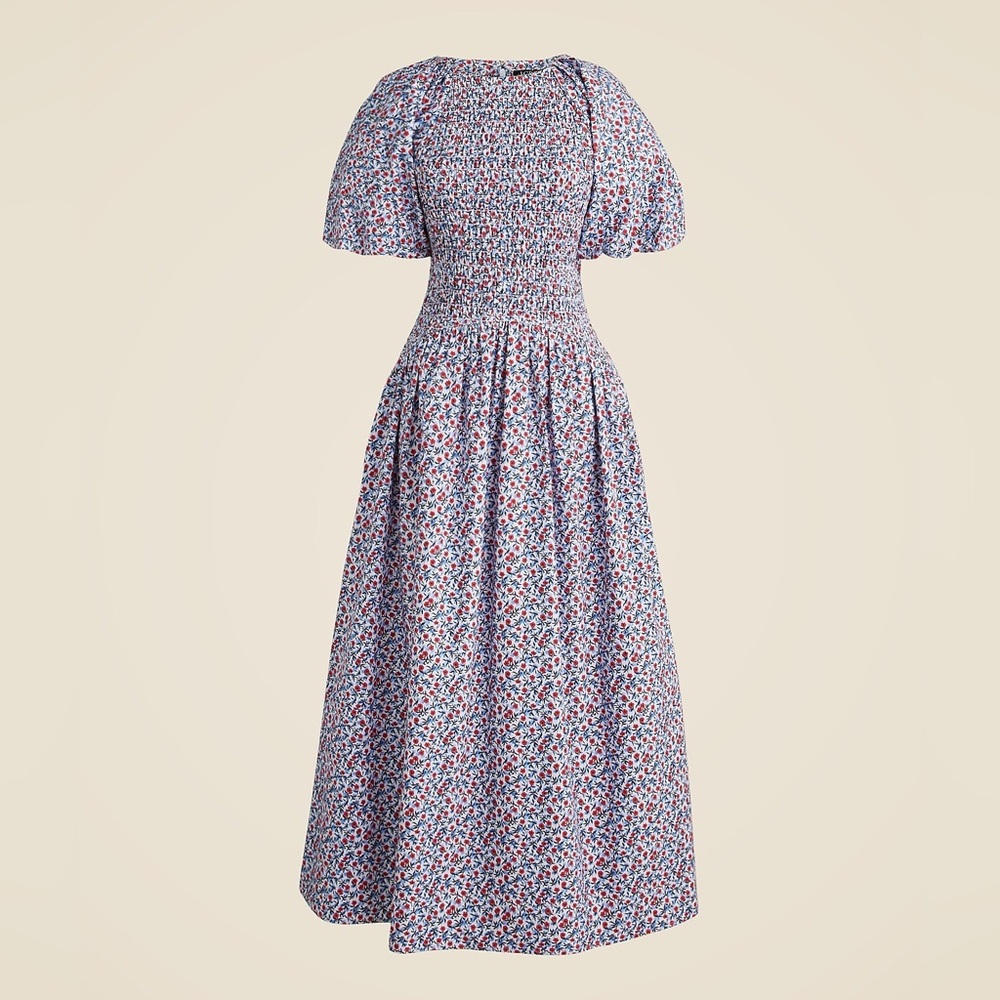 NWT- J. Crew Meadow dress in poppy cotton poplin Midi dress
